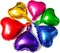 30-Pack 10in Small Heart Foil Balloons – Red, Gold, Green, Blue, Rose & Purple for Wedding, Party & Birthday Decor